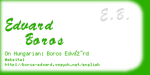 edvard boros business card